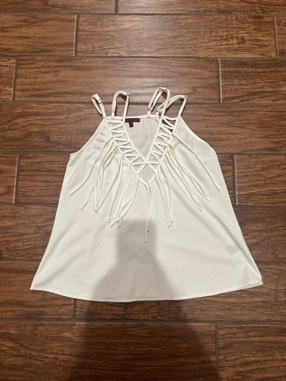 Red by BKE fringe tank top size small